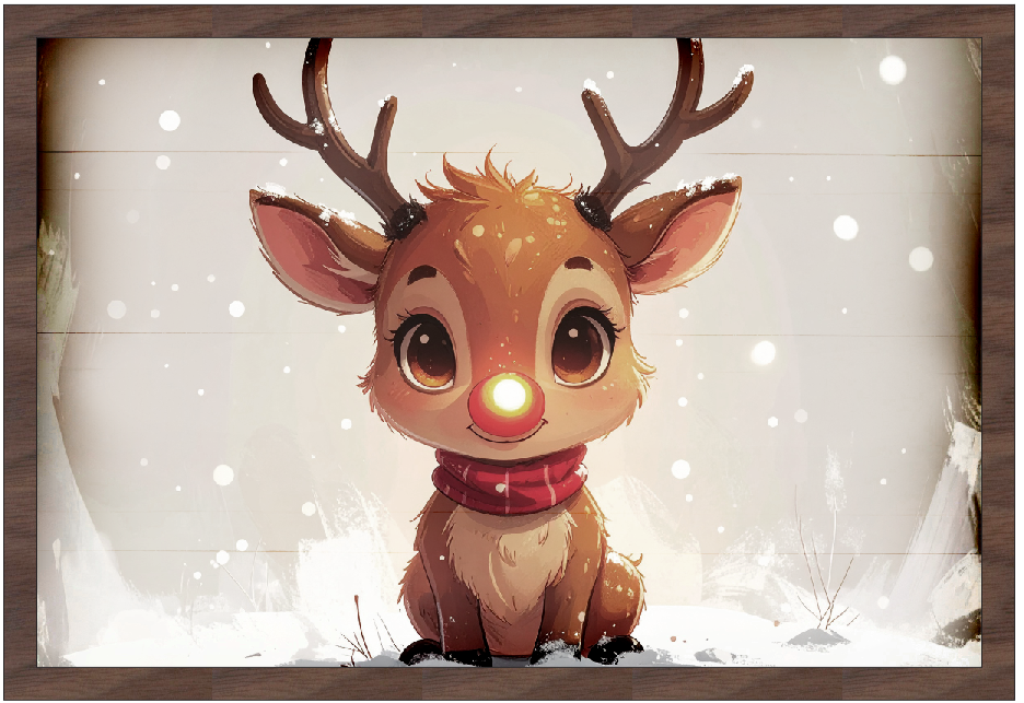 Baby Rudolph Print – Willow Hill Designs