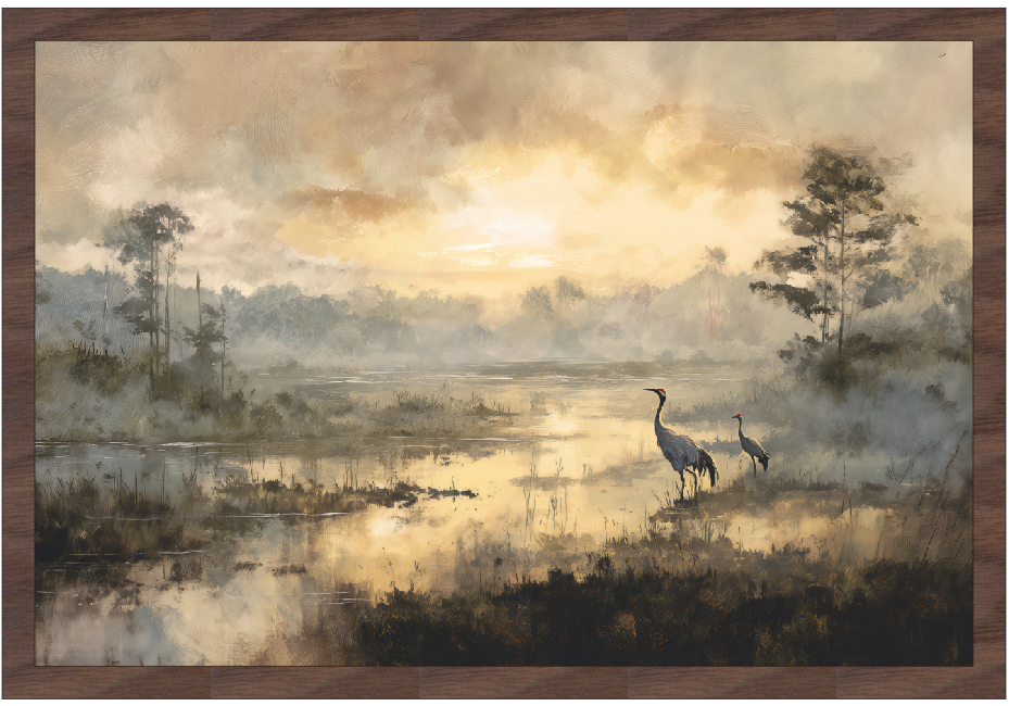 Marsh Crane at Sunrise – Willow Hill Designs