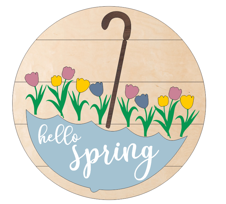 Hello Spring Flower Umbrella – Willow Hill Designs