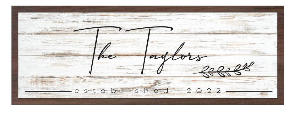 Rustic Farmhouse Name Sign – Willow Hill Designs